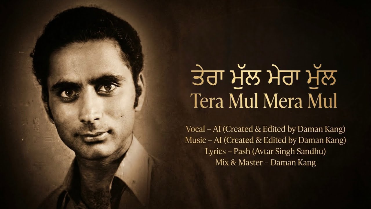 Tera Mul Mera Mul || Pash Avtar Singh Sandhu || Daman Kang ||