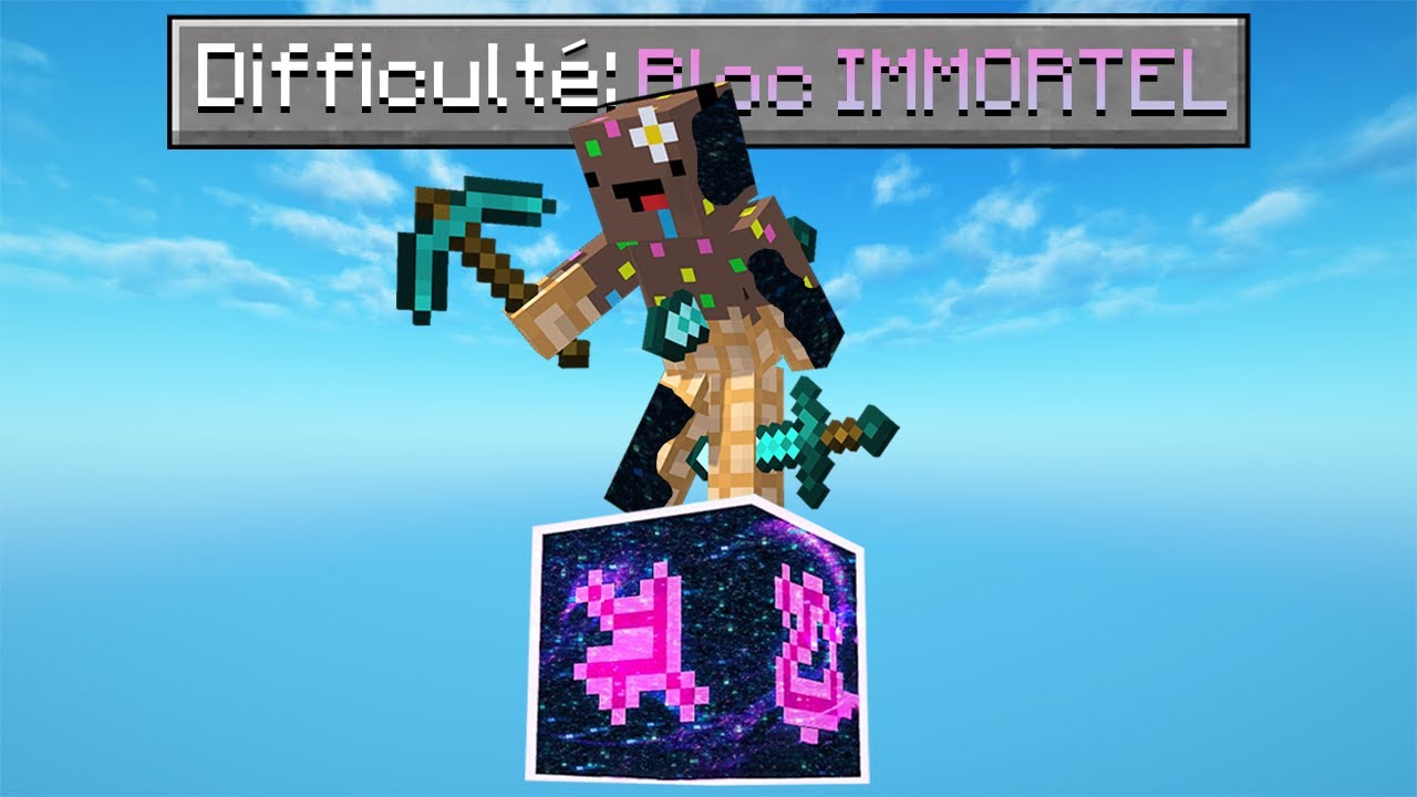 Survivre sur un Bloc IMMORTEL dans Minecraft.. (wtf ??)