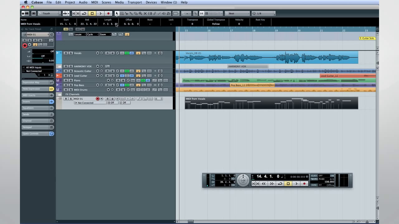 Tempo Detection, Audio Warping & MIDI Effects | Advanced Features in Cubase 7