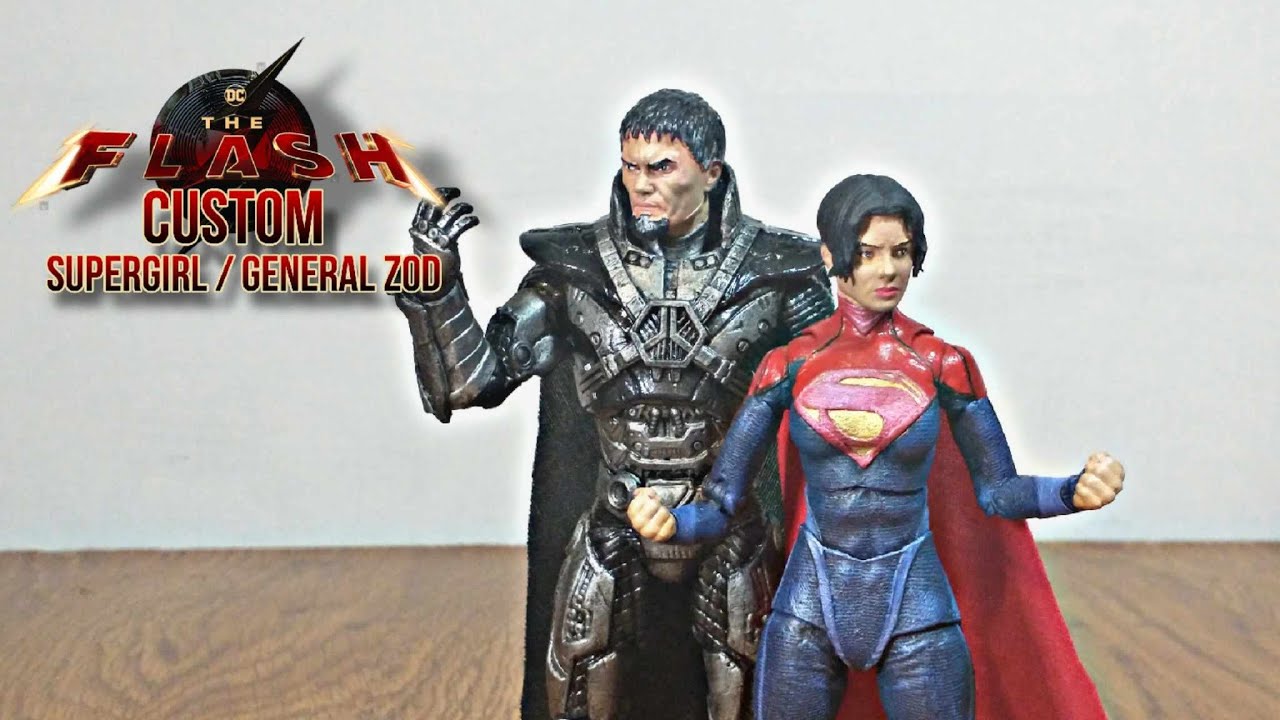 CUSTOM SUPERGIRL/GENERAL ZOD MCFARLANE-THE FLASH