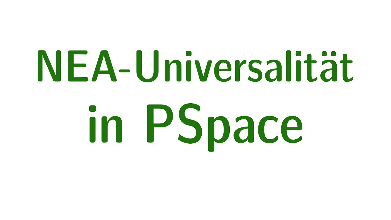 NEA-Universalit&auml;t in PSpace