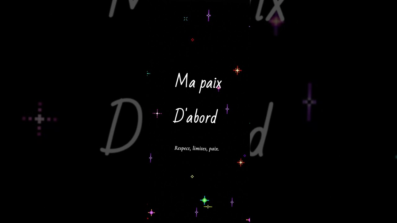 Ma paix d’abord 