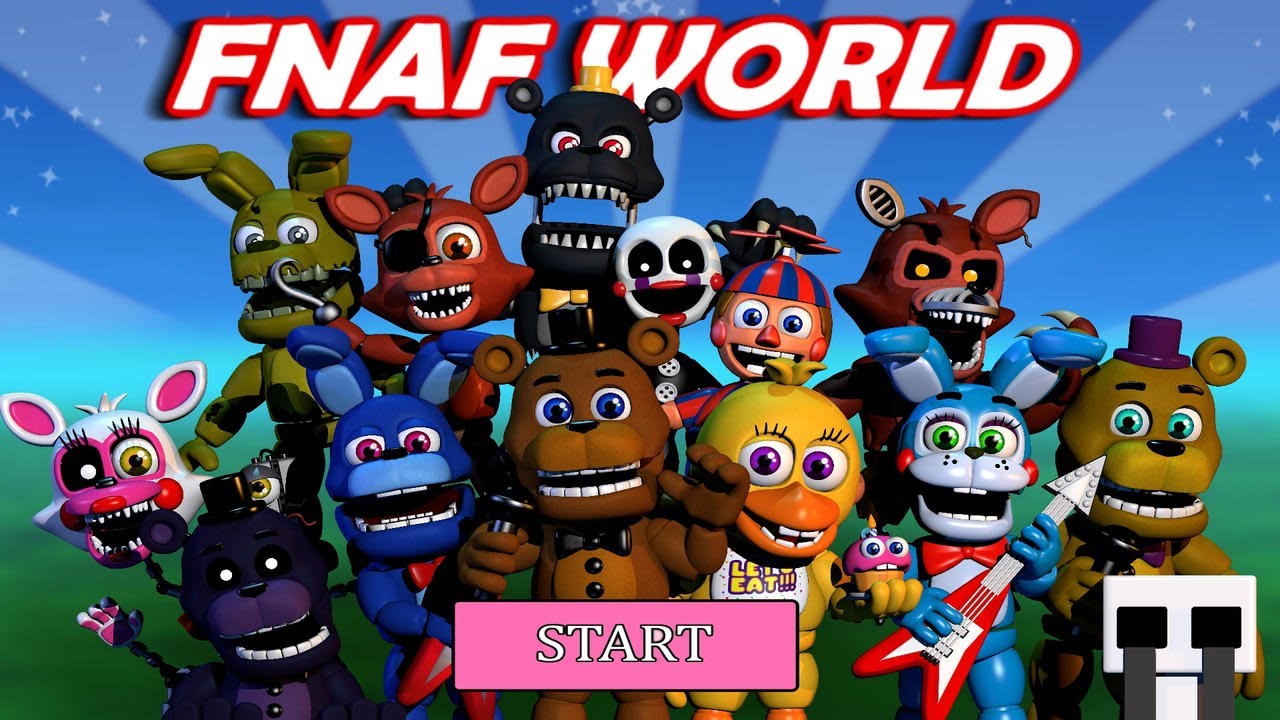 Playing FNAF World - SuperNoob_Mike