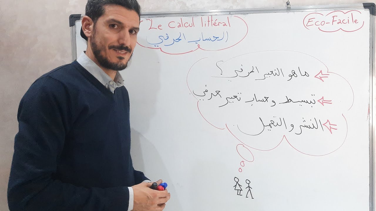 لحساب الحرفي النشر والتعميل + أمثلة  calcul littéral développement/factorisation دروس رياضيات اعدادي