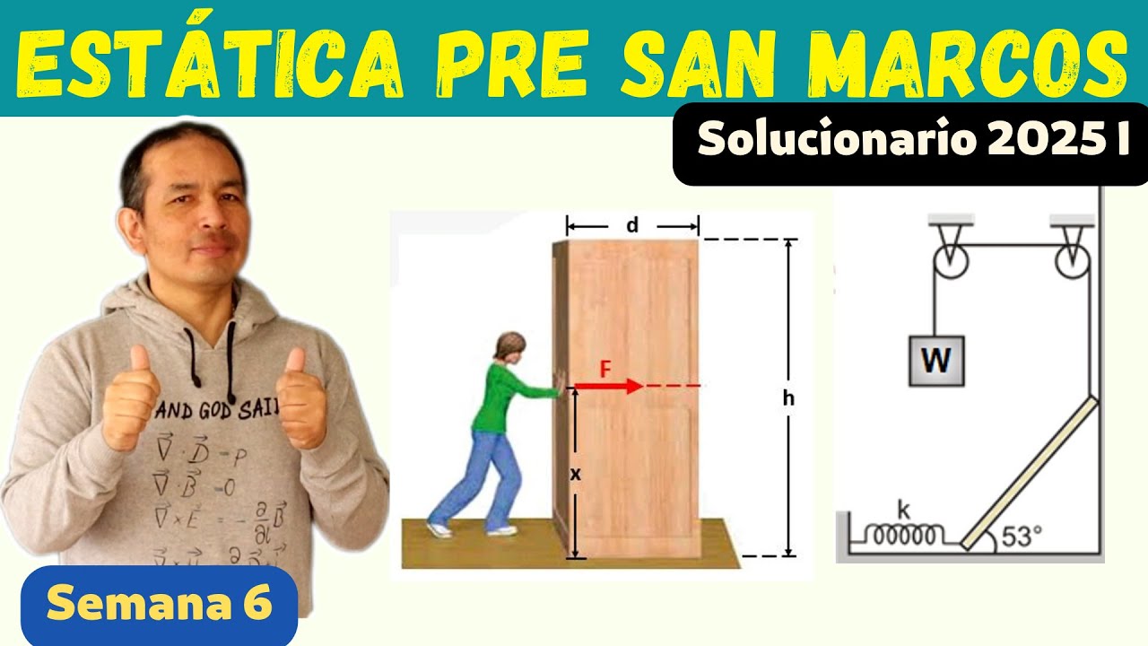 Estática Pre San Marcos- Solucionario semana 6 ( 2025-I)