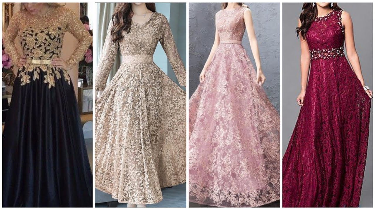 Very Attractive Beautiful & Stylish Party Wear latest Net Long Gown Dress With Maxi Dress Designs