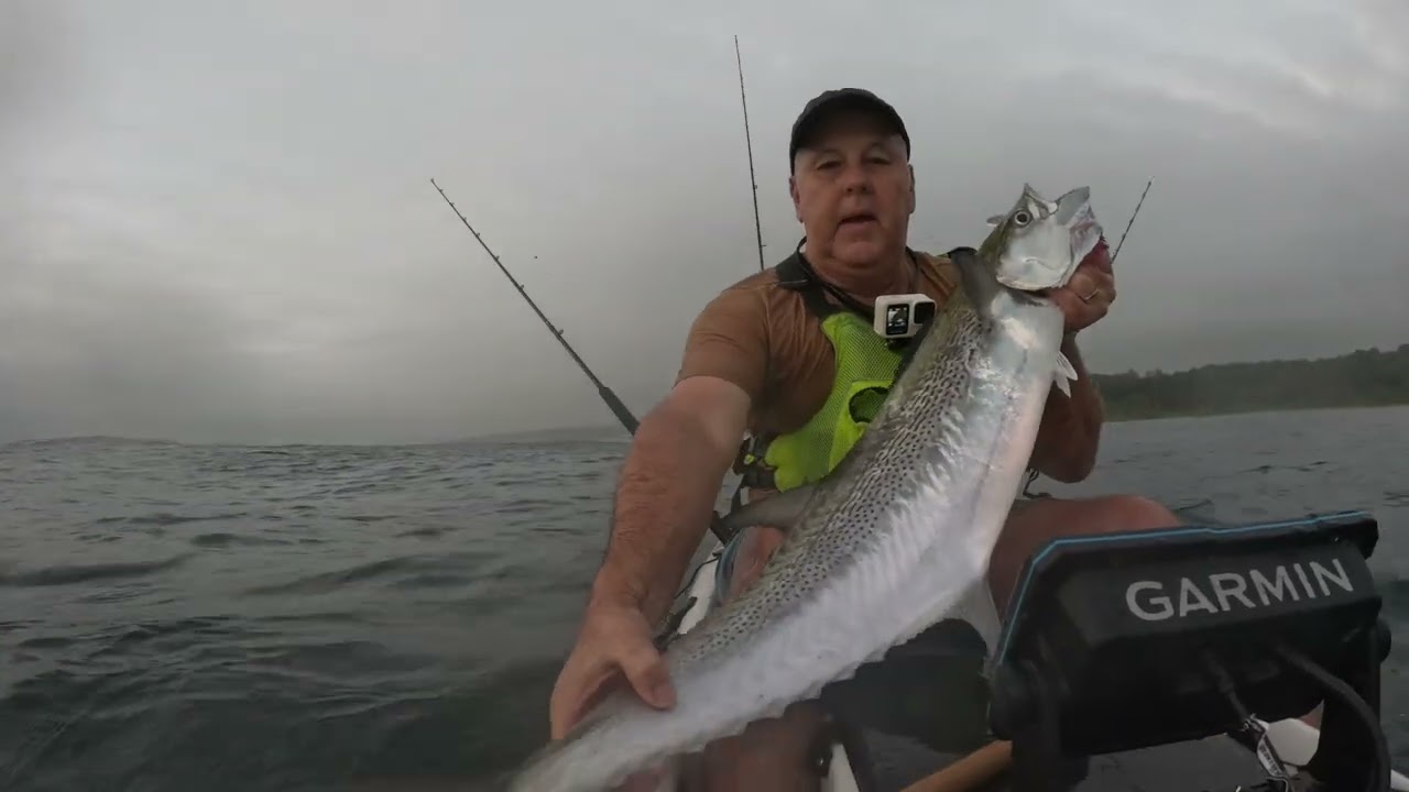 Kayak fishing for Christmas Dinner, KZN North Coast, South Africa