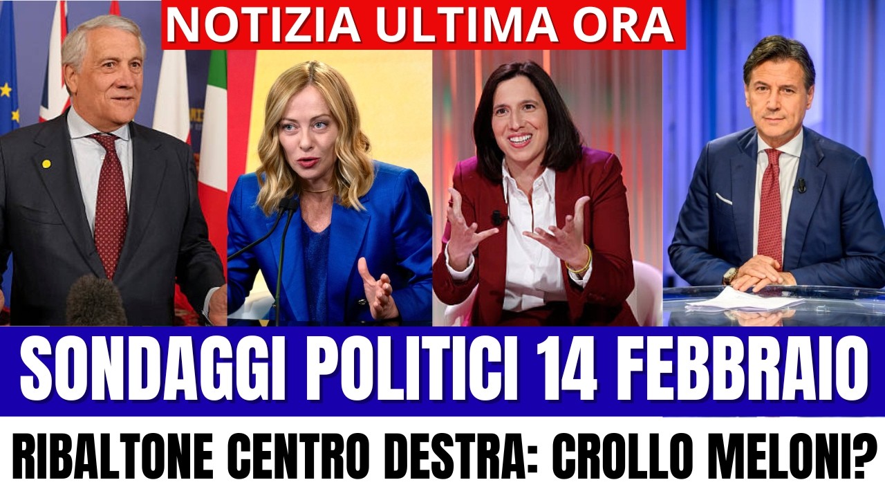 ULTIMO MINUTO SONDAGGI POLITICI: oggi CAMBIA TUTTO, nuovo PODIO vincono SCHLEIN e CONTE? E Meloni?