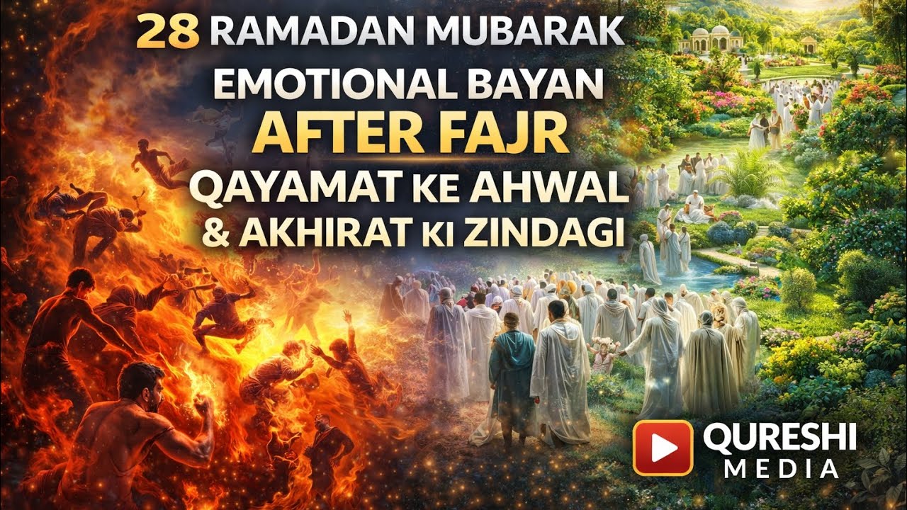 27th Ramadan-ul-Mubarak | Heart Touching Bayan After Fajr | Roz-e-Mahshar Reminder | 🟢 Qureshi media
