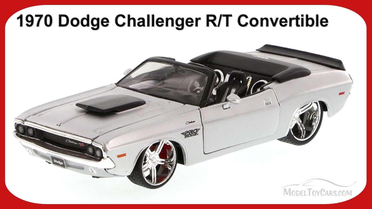 1970 Dodge Challenger R/T Convertible, Silver - Maisto 34026 - 1/24 Scale Diecast Car