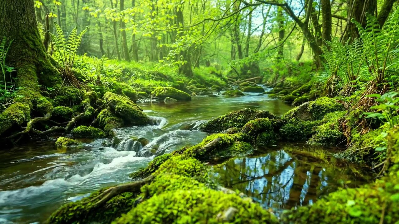 Most Beautiful Nature Sounds of Deep Forest, Birds Singing and Babbling Streams, White Noise ASMR