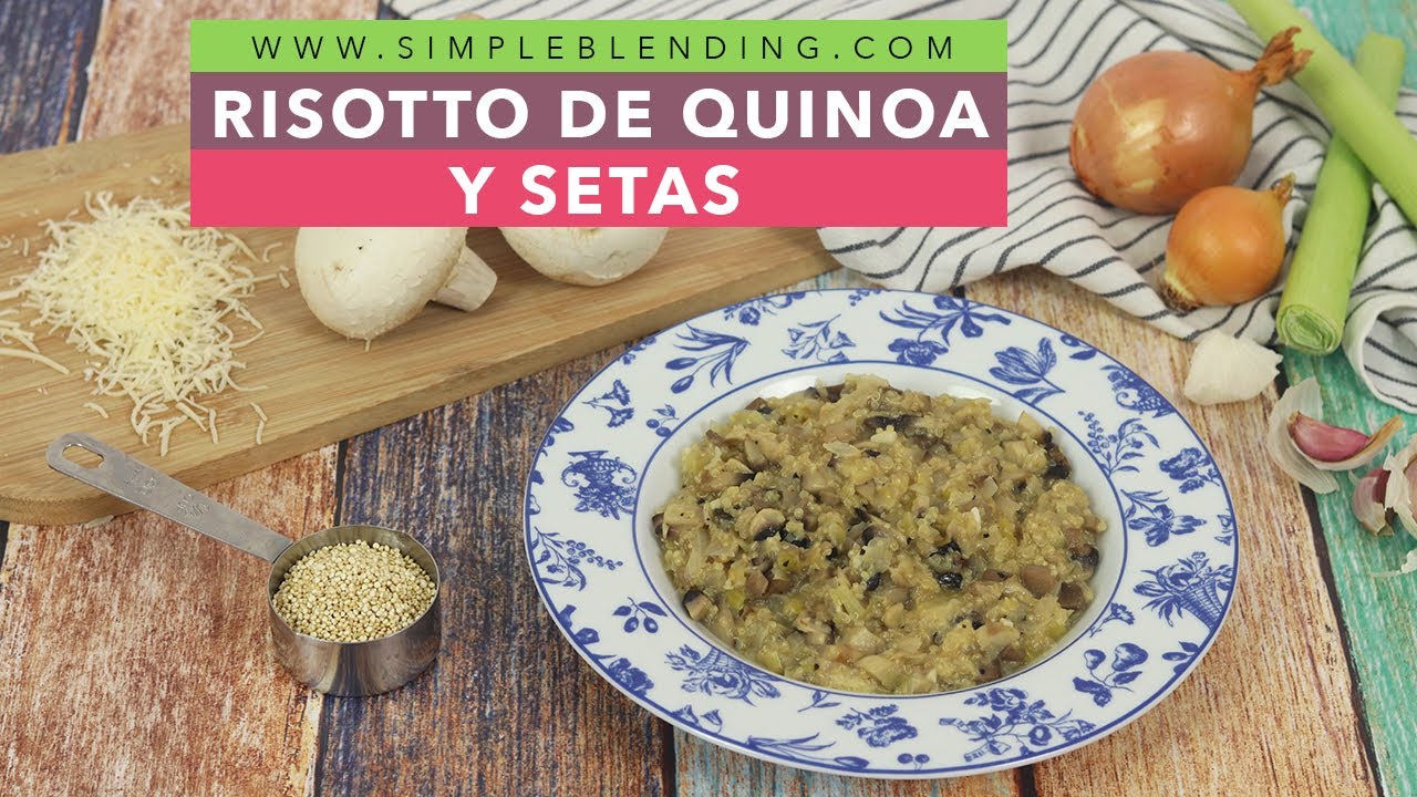 RISOTTO DE QUINOA Y SETAS | Quinotto con champiñones | Receta saludable de risotto de quinoa