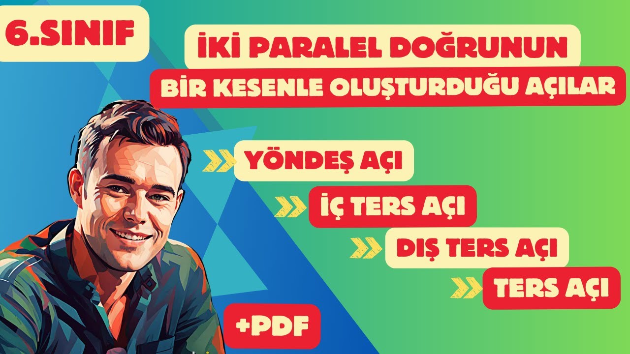 6.Sınıf Matematik | İki Paralel Doğrunun Bir Kesenle Yaptığı Açılar #açılar #yenimüfredat