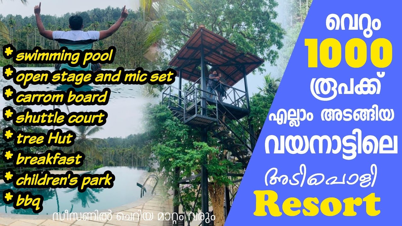 ഏറ്റവും കുറഞ്ഞ പൈസക്ക് വയനാട്ടിൽ പൂൾ അടങ്ങിയ റിസോർട്ട് low budget risort in wayanad| book.7994423717