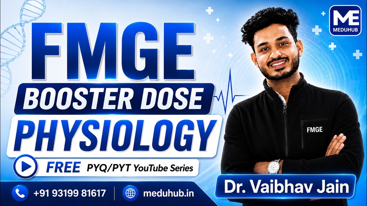 FMGE June 2026 | Physiology Revision | Dr Vaibhav Jain | Most Important Topics | LIVE Meduhub