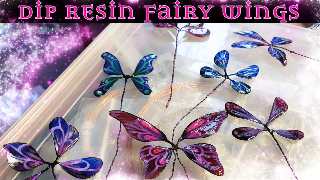 Dip It Fantasy Film - Dip Resin Fairy Wings - Dark Faerie Necklace