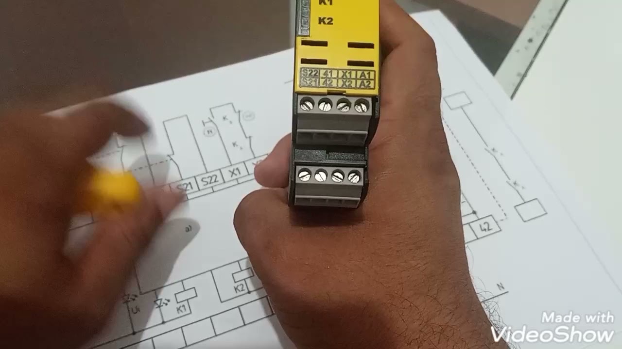 Ligação do relé de segurança Schmersal 301 MC. #comandoseletricos #eletricista #indústria #elétrica