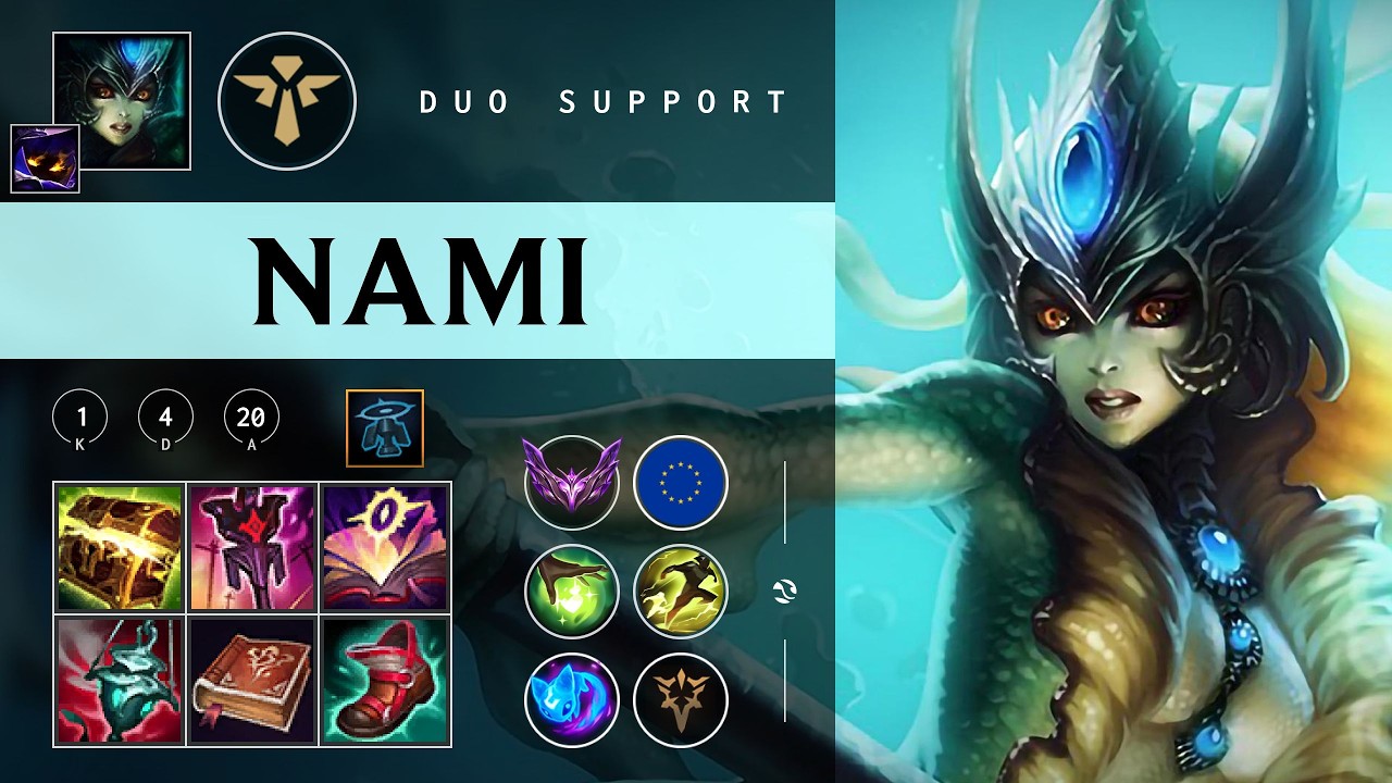 Nami Support vs Blitzcrank - EUW Master Patch 26.07