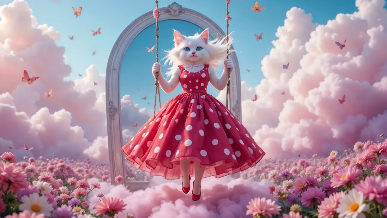 Mimi’s Magical Mirror Takes Her to the Air World| Cute Cat Adventure| AI Cat Animation
