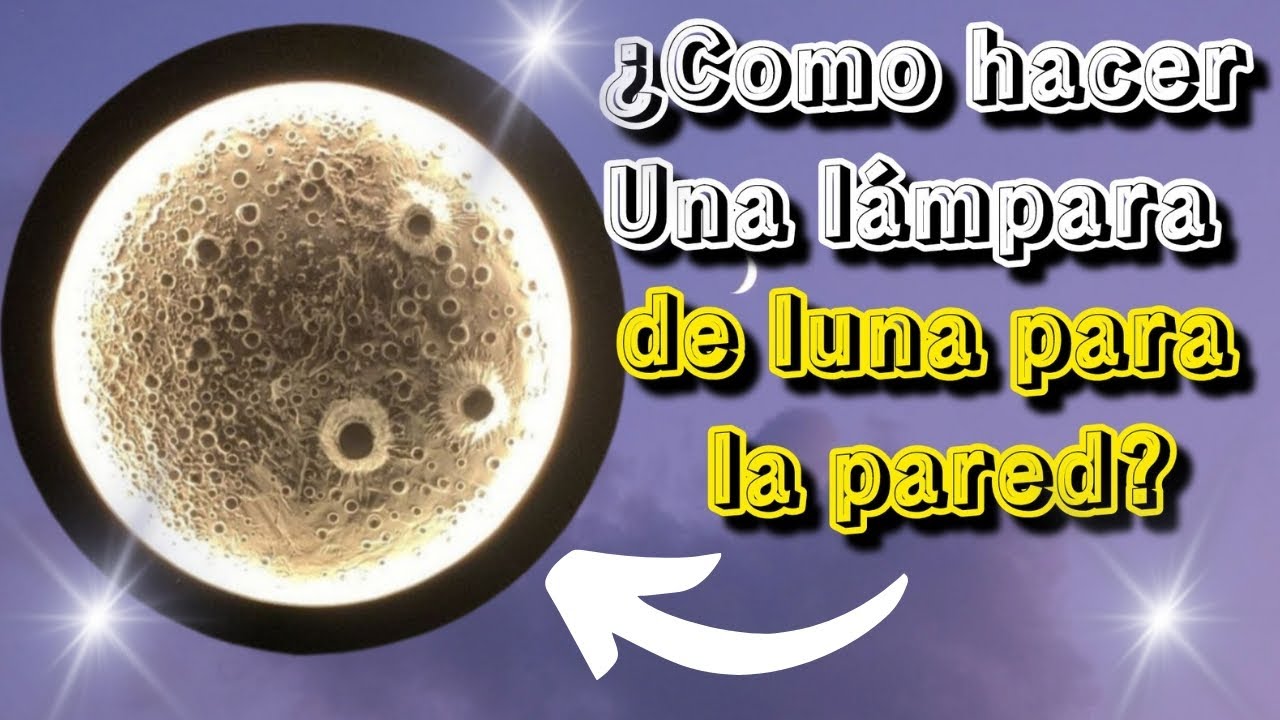 Como hacer una l&aacute;mpara en forma de luna para decorar nuestra pared  🌕✨  #1
