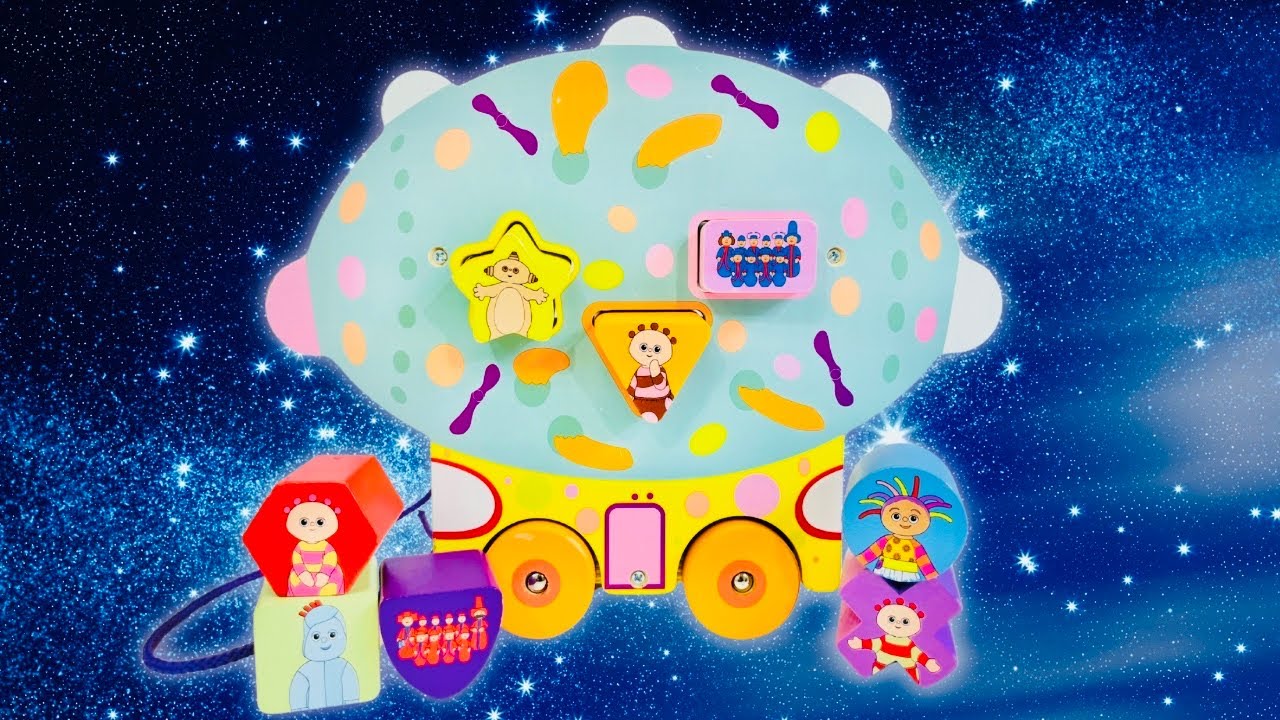 Pinky Ponk Shapes Sorter In The Night Garden Pull Along Wooden Toy Playing