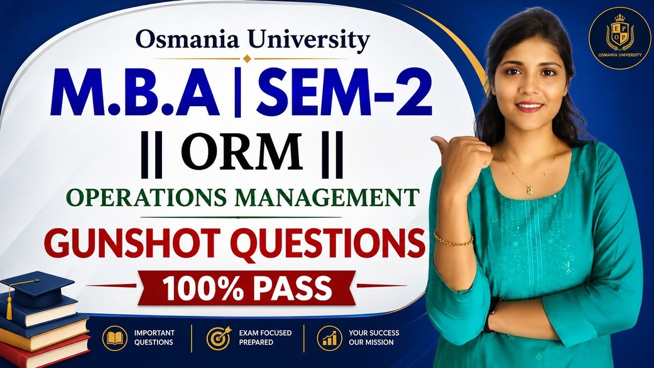 ORM | ОПЕРАЦИОННЫЙ МЕНЕДЖМЕНТ | ВАЖНЫЕ ВОПРОСЫ | MBA | 2 СЕМЕСТР | OU | @shivanipallela