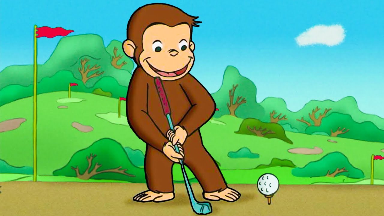 Golf Playing Monkey! 🐵 Curious George | Animal Friends