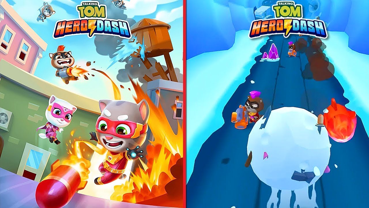 NEW BAZOOKA RACOON & SNOWBALL UPDATE - Talking Tom Hero Dash