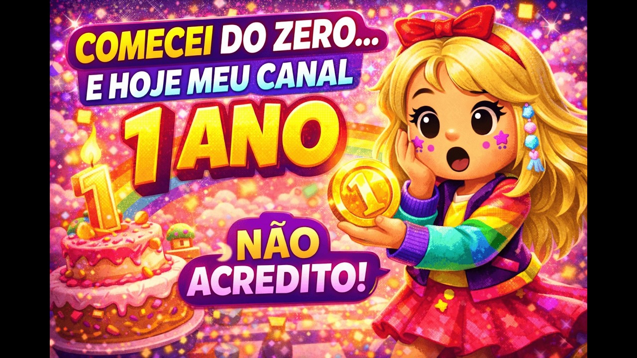 COMECEI DO ZERO… e hoje meu canal faz 1 ANO 😳🔥