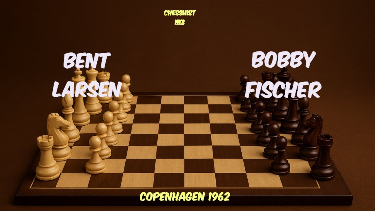 Bobby Fischer vs Bent Larsen (Copenhagen 1962) #chess