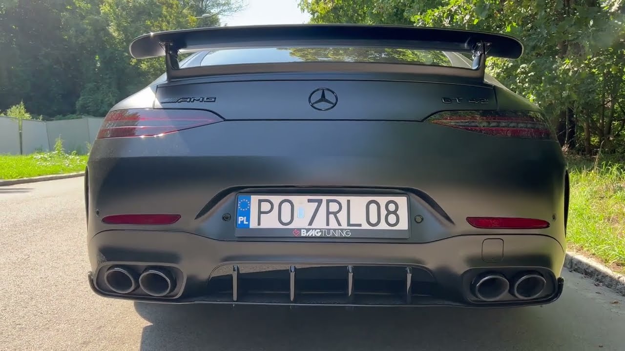 Mercedes AMG GT-4 43 AMG GPF OFF Downpipes Exhaust Sound 💥 | Revs, start, pop & bangs | BMG Tuning