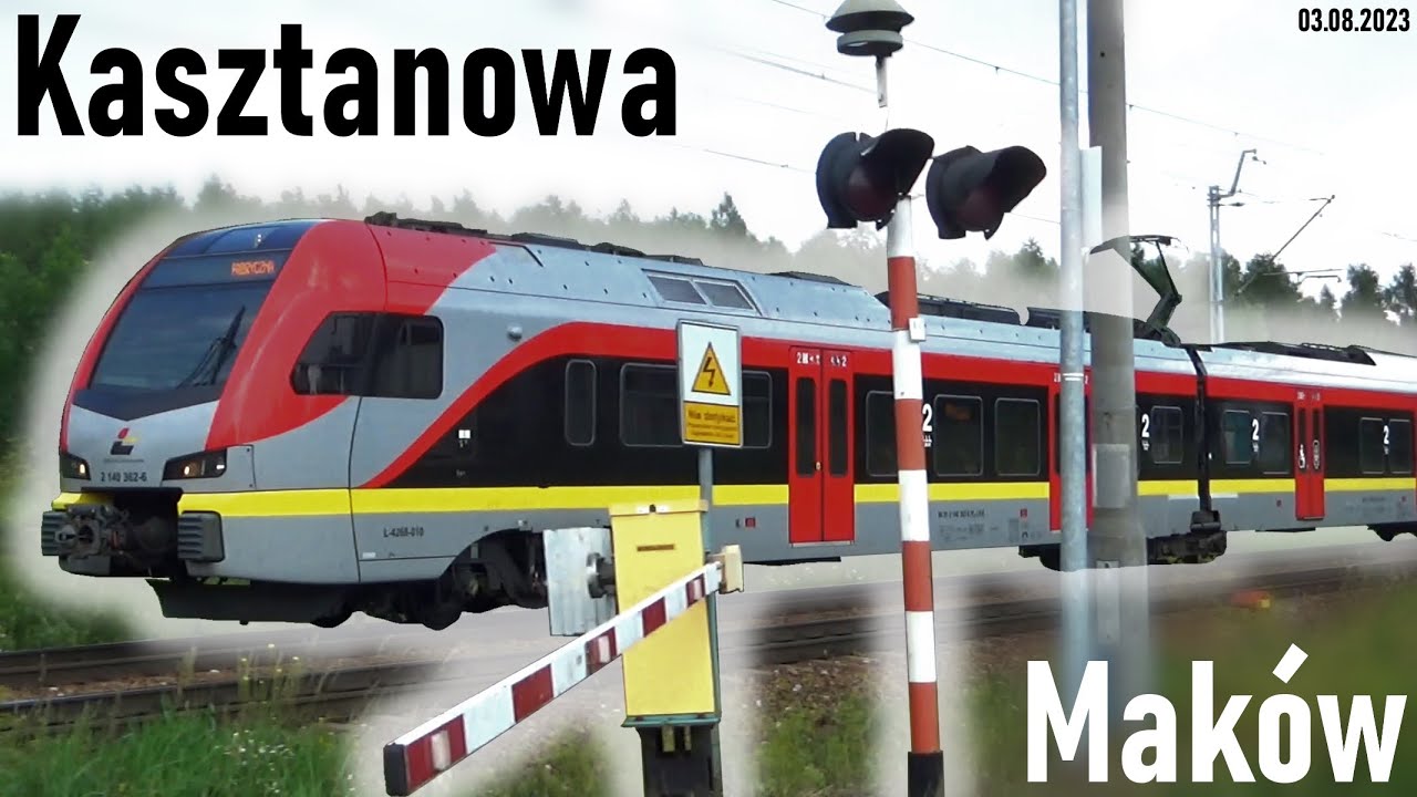 Przejazd kolejowy w Makowie na ulicy Kasztanowej │ 03.08.2022