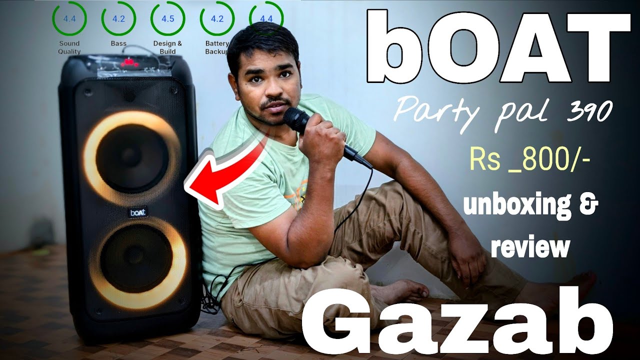 Party Pal 390/400 Unboxing & Review | Best Party Speaker under 8k | bOAT 390 Speaker 4.2⭐️ rating