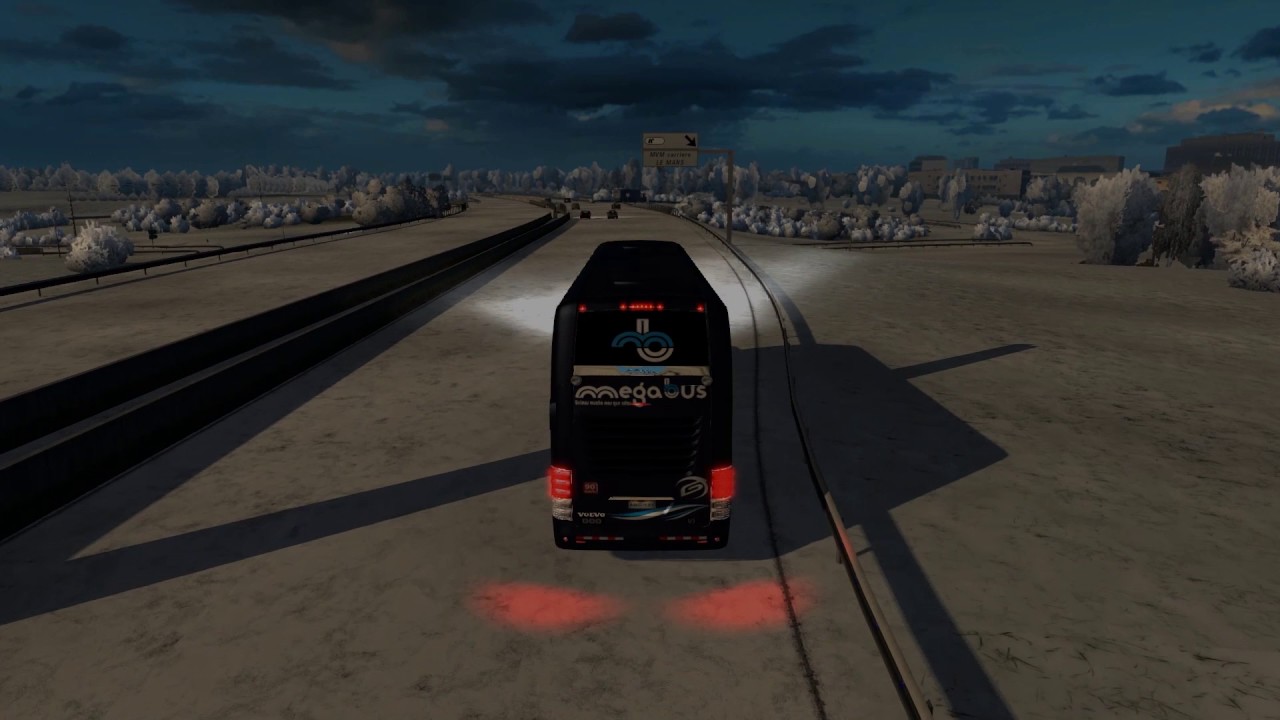 Euro Truck Simulator 2 Bus trip to Plymouth with Comil DD 6x2 Volvo