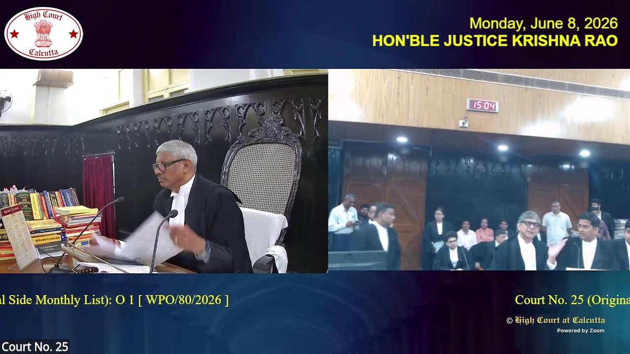 08 June 2026 | Court No.25 | Live Streaming of the Court proceedings.