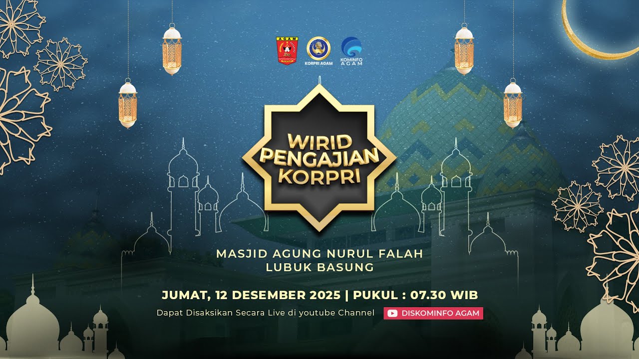 🔴 LIVE : Wirid Pengajian Korpri | 12 Desember 2025