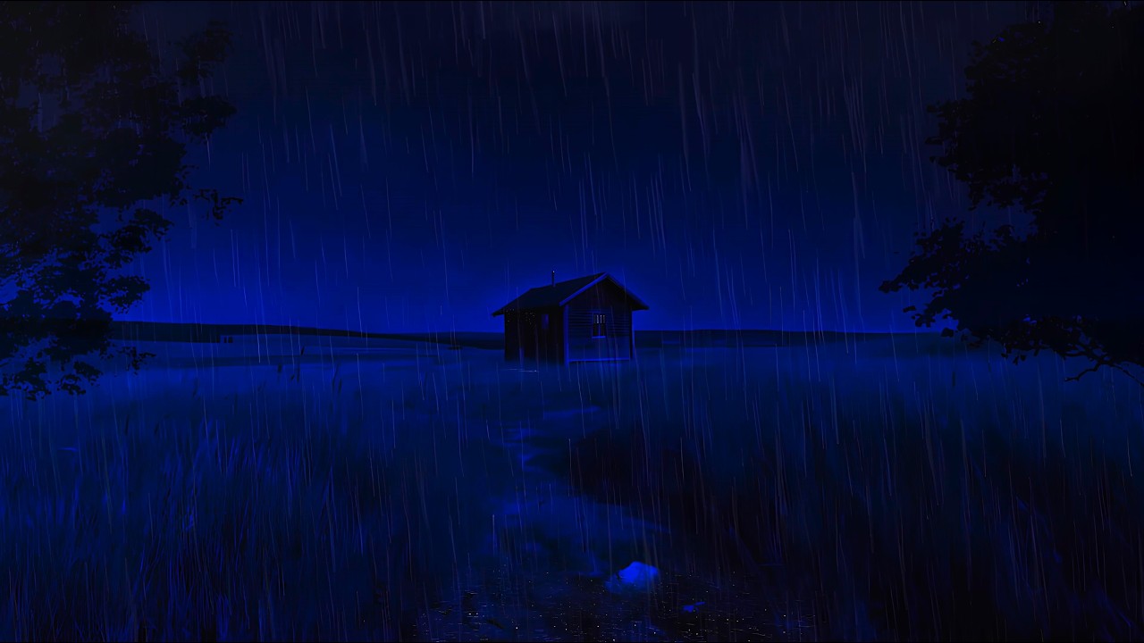 Rainy Night at a Countryside House | Rain Sounds for Deep Sleep & Insomnia Relief