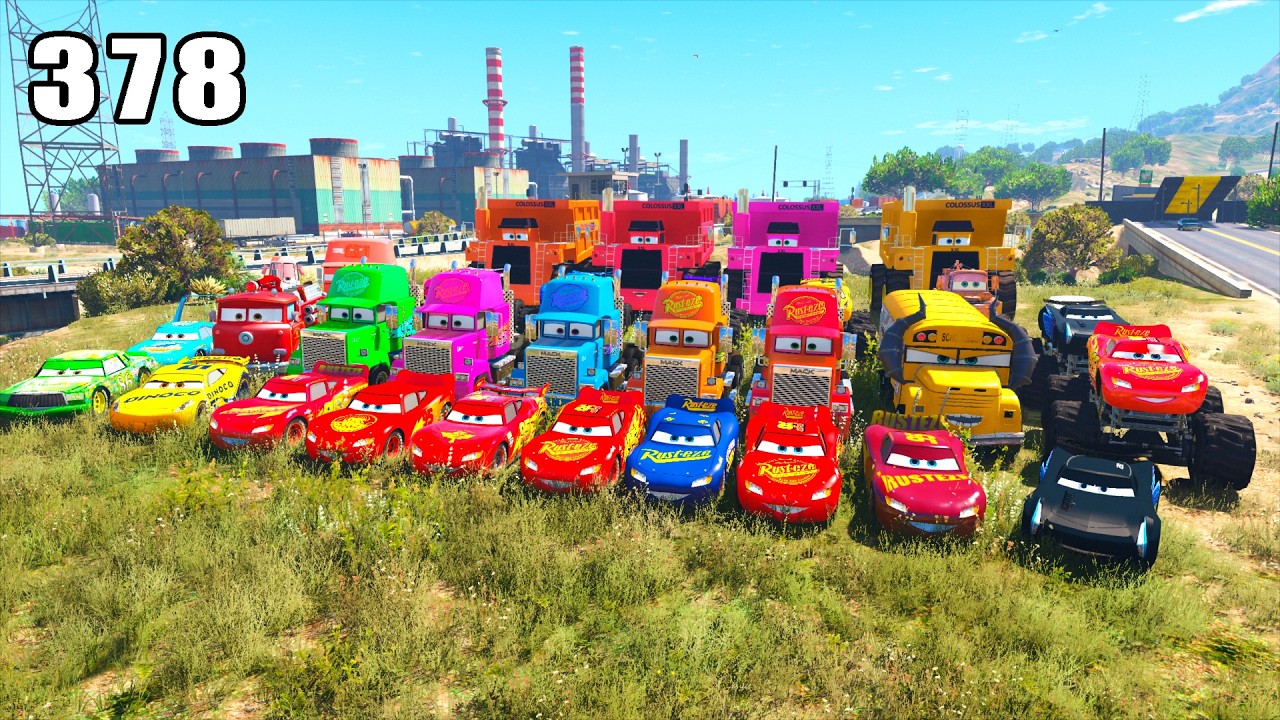 GTA V Mods Stunt Car Racing Challenge 🚙 By SPIDER-MAN With Amazing Super Cars monster trucks ep 378