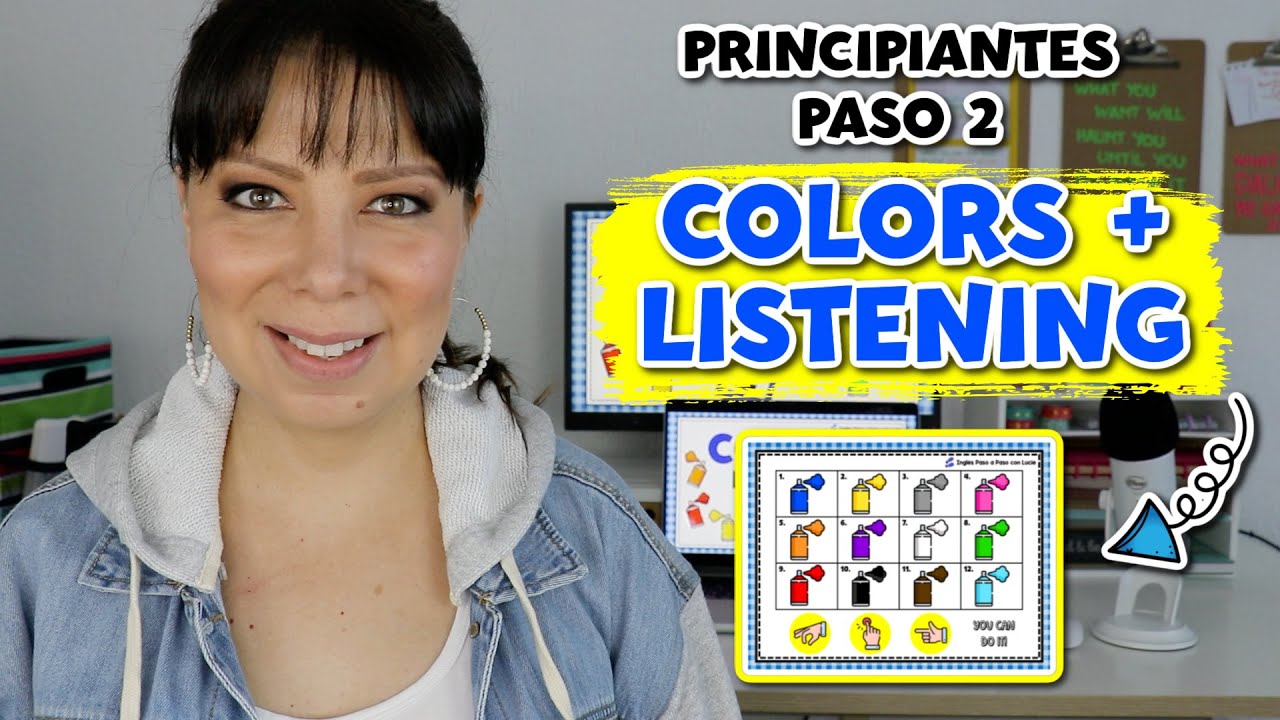 PASO 2 - PRINCIPIANTES: REPASO DE LOS COLORES EN INGLÉS Y EJERCICIO DE LISTENING | COLORS IN ENGLISH
