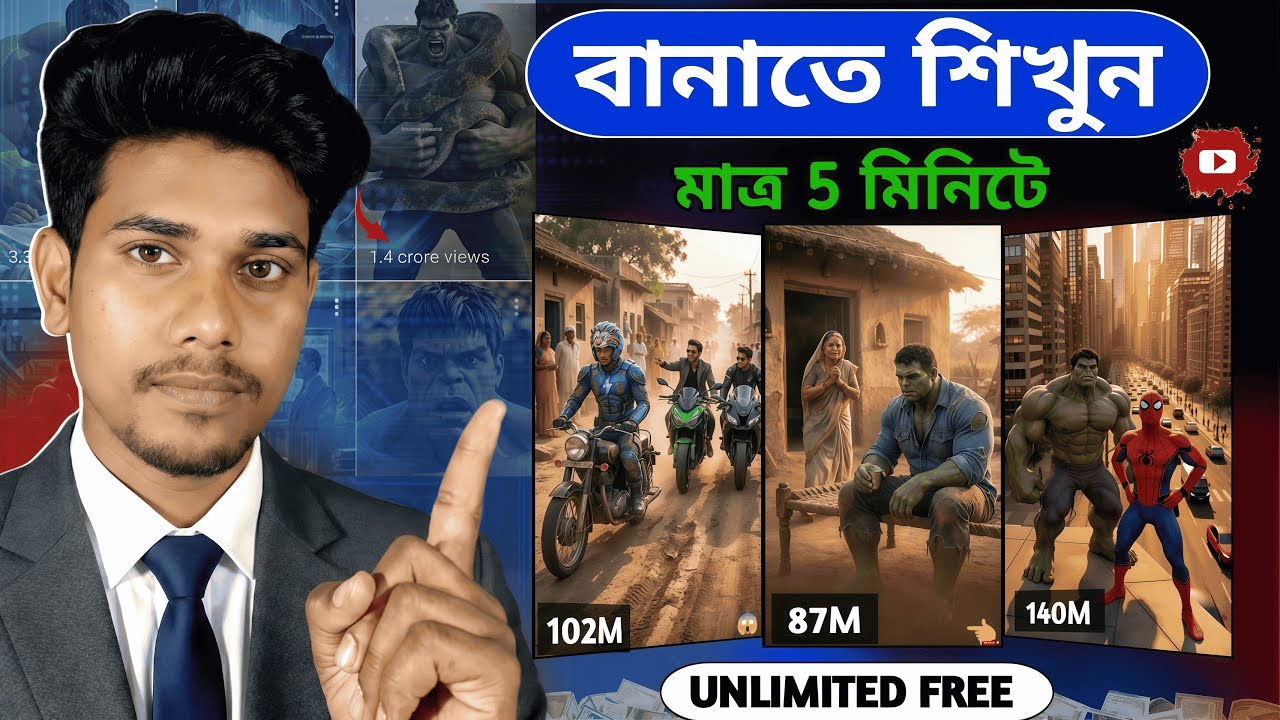 AI দিয়ে Hulk ভিডিও কিভাবে বানাবো? | How to Make Hulk AI Video | Bangla Tutorial