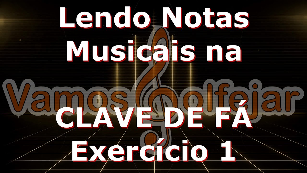 Lendo Notas Musicais na Clave de Fá - Exercício 1