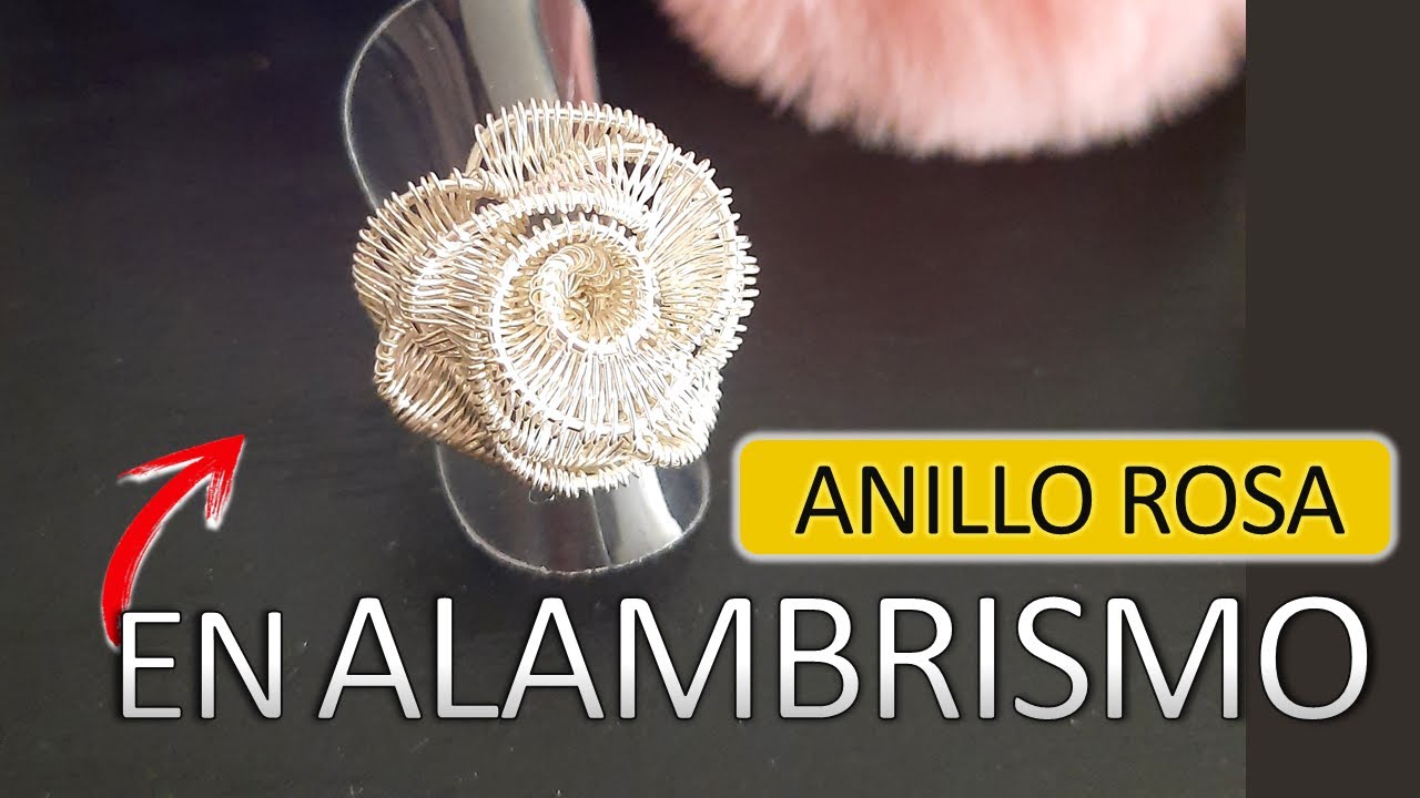 ANILLO TRAMADO en Rosa con Alambre / TUTORIAL Nivel Avanzado de Alambrismo