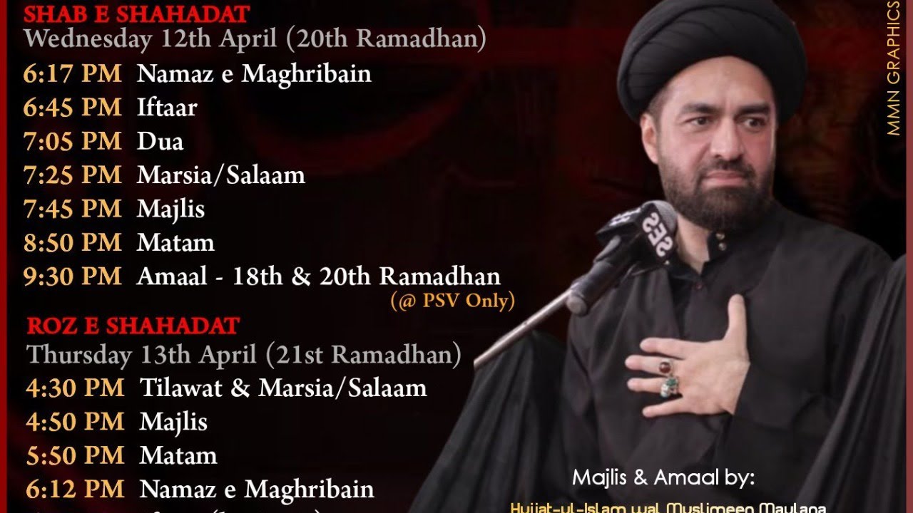Majlis-e-Shab-e-20 Ramzan - Masaib-e-Mola Ali a.s. - Khitabat Maulana Syed Ali Raza Rizvi
