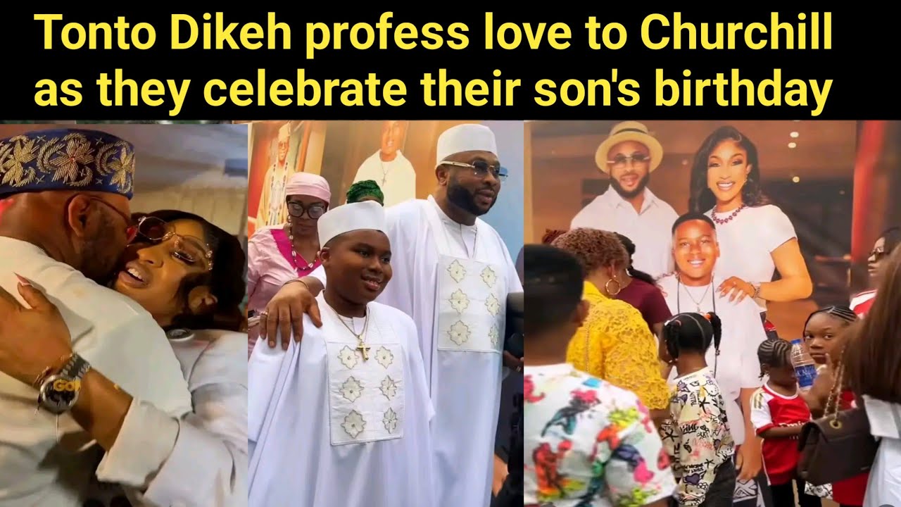 Tonto Dikeh and Churchill celebrate their son's birthday together 