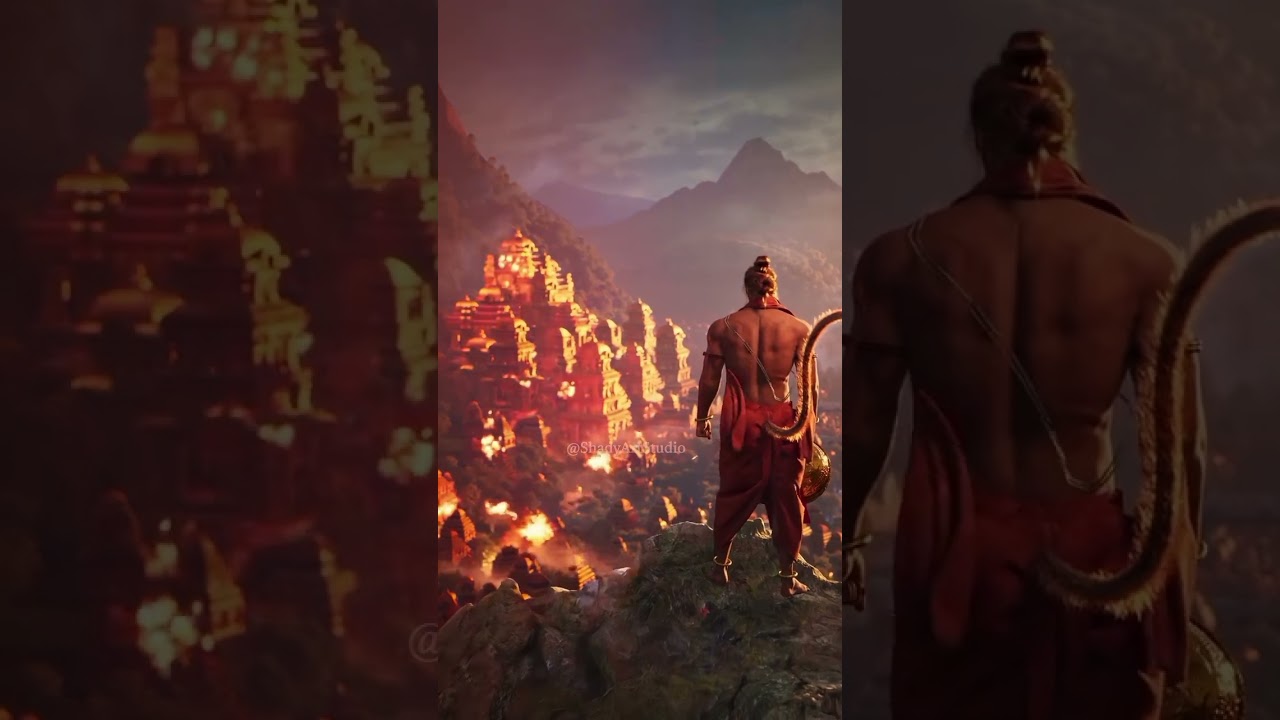 Hanuman ji ne Lanka Ko jalya 🚩 4k full screen #whatsapp#status #shorts #viral