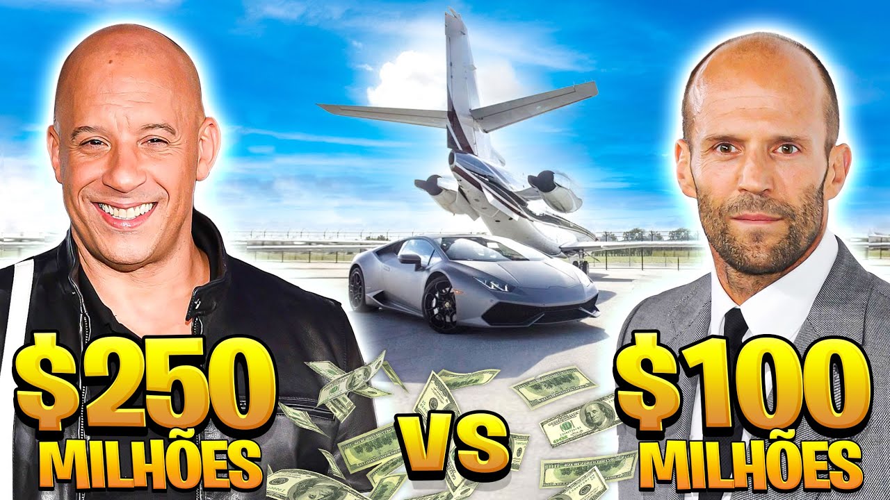 Quem é o ator mais rico: Vin Diesel ou Jason Statham? (carros, mansões, luxos, fortuna...)