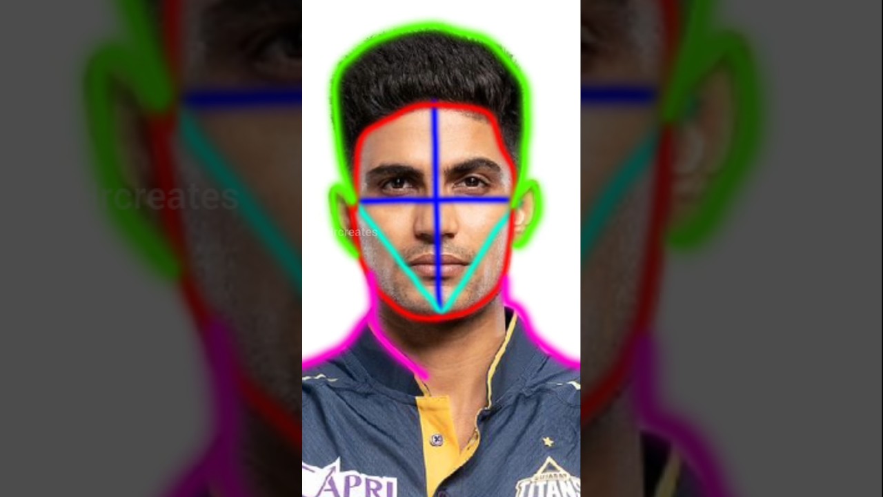 How to draw Shubhman gill #ytshorts #tutorial