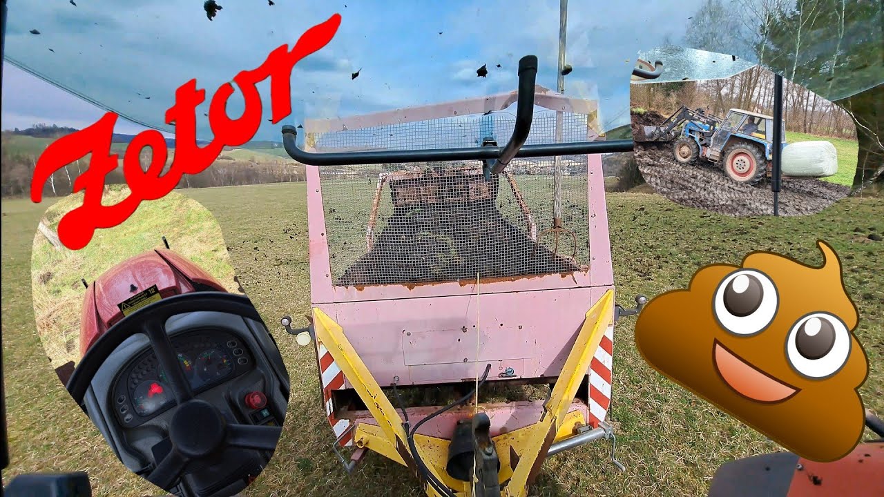 Rozmetání hnoje na louky, Zetor Forterra 9641, RUR 60 / 2023