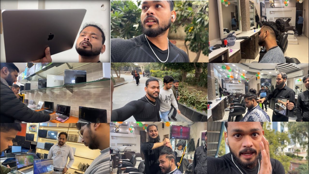 Today I Bought Mac Book From YouTube Money | Nehru Place Market For Laptop | Shopping & Hair Cut