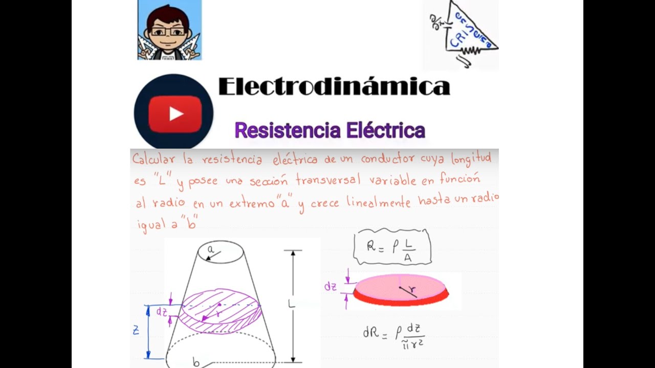 Resistencia eléctrica de un cono truncado